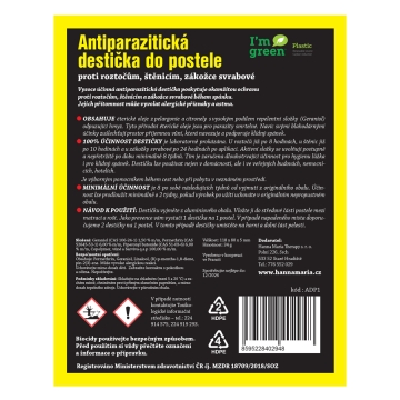 Antiparazitická destička do postele