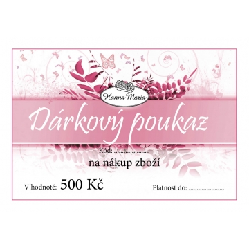 Dárkový poukaz v hodnotě 500 Kč