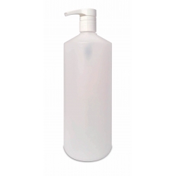 Láhev bílá plastová s pumpičkou -  1 000 ml