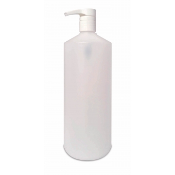 Láhev bílá plastová 1 litr s pumpičkou