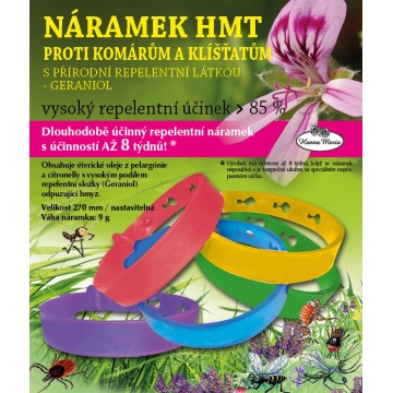 REPELENTNÍ NÁRAMEK proti komárům a klíšťatům FIALOVÝ